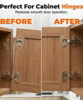 Heavy Duty 6X14MM Short Expansion Screw Set Rock Solid Wall Anchors For Door Hinge Thread Repair And Stripped Screw Hole Restoration No Sweat Drywall Fix Kit thirty pack before and after cabinet hinge repair.