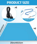 Anti Static Mat Kit For Electronics Workbench, 2 pack heat resistant ESD mats with wrist straps and grounding cords, 17x25 inch