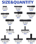 Nylon connectors chart from All Size Automotive Silicone Vacuum Hose Kit With 1/8 to 3/8 Inch Tubes Includes 6 Five Foot Hoses And 126 Nylon Vacuum Connectors In 13 Sizes Red Built For Quick DIY Friendly Engine Vacuum Tubing Upgrades
