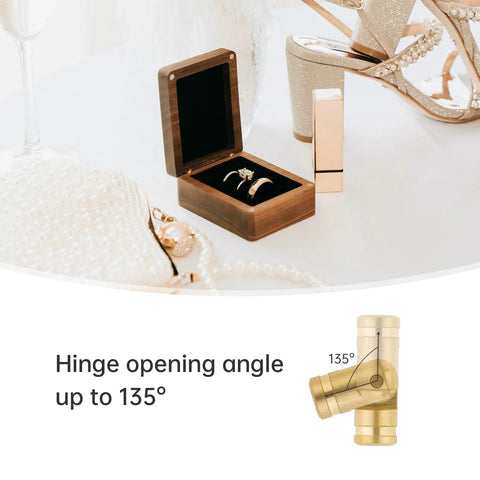 Hidden Brass Barrel Hinges 5 mm For DIY Jewelry Cabinets And Wooden Boxes, 135 Degree Concealed Small Hinges For Tiny Projects.