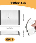 12 Pack Under Cabinet Light Metal Adhesive Strips For Magnetic LED Lights Mounting Replacement Iron Plates Sticky
