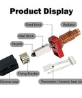 Upgrade 2.0 Ceramic Hotend Kit 0.4mm for Flashforge Adventurer 5M and 5M Pro with parts labeled: radiator, heat block, nozzle, and thermistor.
