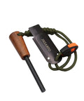 Ferro Rod Survival Kit With Flint And Steel Fire Starter And Whistle Easy Grip Emergency Fire Starter Tool for Camping and Hiking.