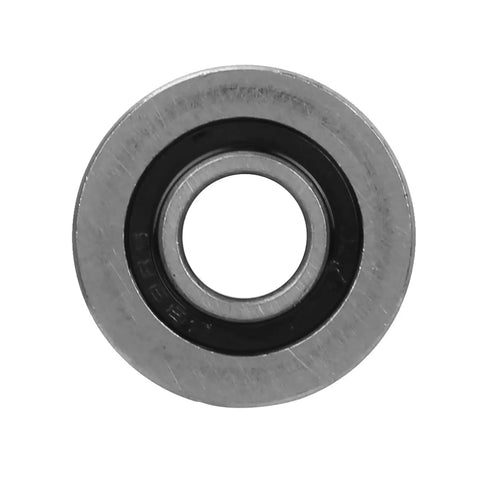 U Shaped Track Roller Bearing Featuring Groove Pulley Design And Heavy Duty Sliding Wheels For Industrial Automation And Photo Gear Runs Super Smooth And Built Tough For Daily Production Use At 8 By 22 Point 5 By 14 Point 5 Millimeters, close-up view.