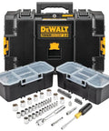53 Piece MTS Tough System Storage Kit for Tools and Accessories with stackable latches and multi-color organizer case