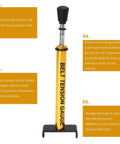 Heavy Duty Belt Tension Gauge Tool With L Shaped Pad Adjustable Up To 10 Pounds For Motorcycle And Car Belts Fast Readout Easy To Use Belt Tension Meter For Precise Adjustments And Prolonged Belt Life.