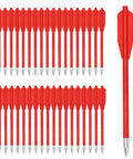 60 Pcs 6.3 Inch Crossbow Bolts Set for 50 80 Lb Mini Crossbows with Sharp Metal Tips in bright red, shown in a bundle.