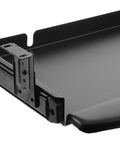 Detail view of the Ergonomic Under Desk Keyboard Tray With Slick Slide Out Gliding Platform and Contoured Wrist Support.