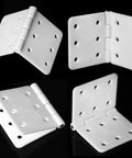 24 Pack Pinned Nylon Hinges For RC Aircraft And Fixed Wing Models, 16x29 Mm Foldable Hinges With 30 Degree Angle shown in detail