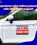 Mail Delivery Driver Car Magnet 2 Pack Magnetic Vehicle Sign For Couriers Go To Sign With High Visibility 11.7 by 8.2 Inches on car door