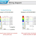 Wiring diagram for Beefy IP65 Waterproof LED Stack Light With Round Bottom Base Three Layer Signal Tower