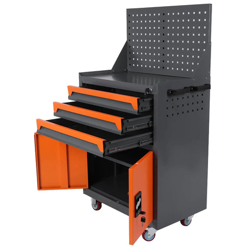 Rolling Tool Cart With Drawers Tool Box Organizer For Auto Repair And Workshop Use Built From Thick Steel With Rust Resistant Finish Includes Top Tray And Interior Liners