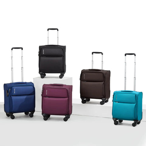 Underseat Carry On Luggage 16 Inch With Spinner Wheels Airline Approved Lightweight Softside Roller Bag in multiple colors