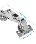 Beefy Heavy Duty Rotating Concealed Cabinet Hinge with 175 Degree Hydraulic Soft Close, Cold Rolled Steel
