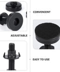 30 Pcs Adjustable Leveling Screw Feet Black Table Height Raiser Furniture Stabilizer For Wobbly Tables Chairs Cabinets And Wooden Furniture Fits Most Furniture Or Cabinets On Hardwood Floors Easy Install Non Slip Anti Scratch Protectors Included. Black adjustable leveling screw foot with wide base and felt pad