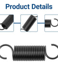 Beefy Heavy Duty Two Point Five Inch Short Hook Recliner Springs For Couch And Sectional Repair No Fuss Furniture Fix Fast Swap Replacement Coils Two Pack Reliable Steel Build in close-up view.