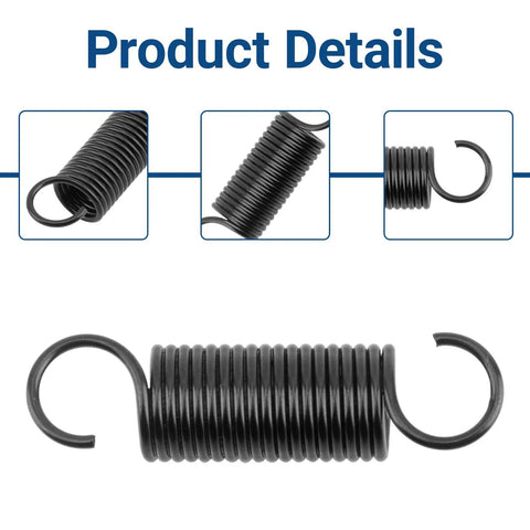 Beefy Heavy Duty Two Point Five Inch Short Hook Recliner Springs For Couch And Sectional Repair No Fuss Furniture Fix Fast Swap Replacement Coils Two Pack Reliable Steel Build in close-up view.