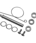 Cool Fishing Reel Handle Knob Repair Kit With Shaft And Bearings Includes Washers Screws Gasket Assembly For Freshwater Upgrades银色金属 10 Pieces Size 7 4 2 5mm, silver metal parts