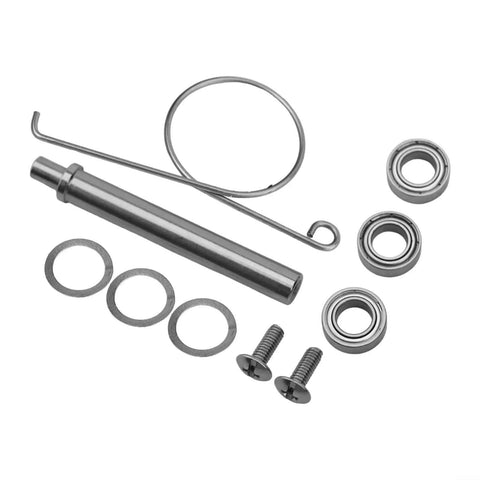 Premium Fishing Reel Handle Knob Bearing Kit With Metal Washers Screws And Gasket Assembly Repair Parts For Freshwater Baitcasting Reels In Silver Color To Bring Your Gear Back To Smooth Life Ready To Fish, 4 bearings, washers, screws