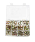 Grab This Ultimate 130Pc Hose Spring Clamp Fastener Assortment Kit With Ten Sizes From 6 To 22mm For Tough Auto Repairs And DIY Jobs Featuring Durable Spring Steel Construction That Holds Up Great. 130pc spring steel hose clamp assortment in plastic case, 6-22mm