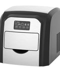 Slick Stainless Steel Electric Ice Maker Machine With Auto Self Cleaning Function Produces Up To 33 Pounds Daily And Chills Out In Just 9 Minutes with digital display.
