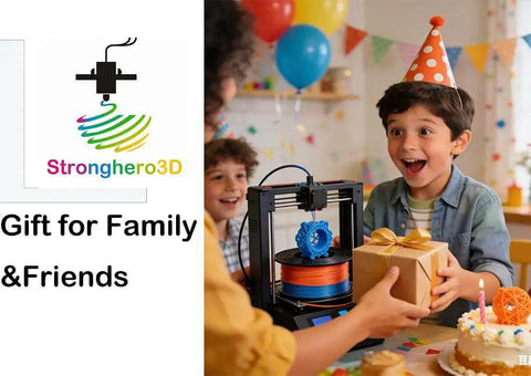 Child excitedly receives gift near 3D printer with Silk Rainbow PLA Filament 1.75mm 1kg Color Change Filament Multi Color With High Gloss Finish