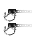 Two Pack Universal Exhaust Hanger Set, Adjustable Swivel Muffler And Tail Pipe Support, Heavy Duty Silver Hanger For 1.5 To 2.36 Inch Pipes