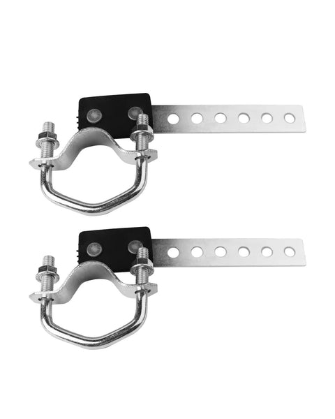 Two Pack Universal Exhaust Hanger Set, Adjustable Swivel Muffler And Tail Pipe Support, Heavy Duty Silver Hanger For 1.5 To 2.36 Inch Pipes