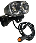 Ride Ready Electric Bike Front Light Mount On Handlebar With 3 Pin Female Waterproof Connector LED Headlight For 24V 36V 48V 60V
