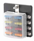 8 Way Waterproof Fuse Block With LED Indicators For Car Boat And Marine Use Sealed Screw Nut Terminals Built Tough Weatherproof Electrical Distribution Box For Outdoor And Marine Applications