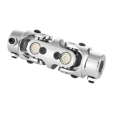 Heavy Duty Double U Joint Steering Shaft Universal Joint Chrome Three Quarter Inch To Three Quarter Inch 125mm Total Length