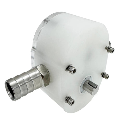 Intersumai 6 Tooth Gear Pump Head For Viscous Liquid Transfer Honey Peanut Butter Food Grade 304 Stainless Steel PP Silicone Seal Low Shear Consistent Flow Gallon Per Minute Pails Cylinders