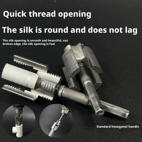 Premium 2-In-1 Internal And External Pipe Threading Tool Kit For Diy Plumbing Repairs, tungsten steel threading dies.