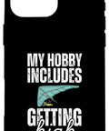 Hang Glider Art IPhone 16 Pro Max Case Funny Gift For Men And Women Who Love Hang Gliding My Hobby Includes Getting High