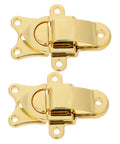 Super Cool 2 Pack Retro Toggle Latch Buckles For Wooden Chest Jewelry Box Lock Replacement Secure Hasp Hardware With Durable Antique Finish, gold metal latches set.