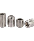 Close-up of 400 Piece Hex Screw Set In Organizer Box 304 Stainless Steel M3 M4 M5 M6 M8 Hex Screws on white background.