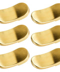 Six Pack Zinc Alloy Cabinet Drawer Handles Gold 16mm Hole Spacing Double Hole Hidden Screws Durable And Easy Install Pulls