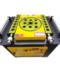 Hella Heavy Duty Automatic Rebar Bender 220V Electric Steel Bar Bending Machine Featuring Knockout 0 To 180 Degree Adjustable Angle top view with controls.