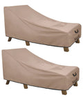 Waterproof Patio Lounge Chair Cover Set Heavy Duty Outdoor Chaise Lounge Covers 2 Pack 80L X 28W X 30H Inches Weatherproof