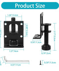 Heavy Duty 2.2 Inch L Shaped Furniture Leveler Feet Kit dimensions with screws and wrench