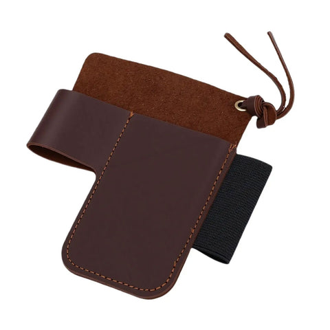 Leather Belt Sheath For Multitools Dope Daily Carry Holder Crafted From Cowhide Leather with pockets and tie detail