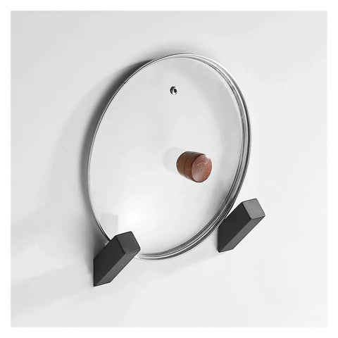 Heavy Duty Wall Hooks Hella Durable Stainless Steel Coat Hanger Double Robe Rack Rustproof Smooth Finish Zero Hassle Home Organization Nail Screw Mount For Bathrooms Closets Light Grey on wall with a transparent lid and brown knob.