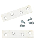 Pack Of One Thousand Three Inch Zinc Plated Steel Mending Plates Four Hole Corner Braces Built Different For Woodwork And Repair Straight Up Corrosion Resistant with screws.