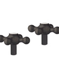 Pair Of Seabury Cross Handles In Oil Rubbed Bronze For Faucets With Starlight Finish Scratch Resistant Durable Metal Upgrade Made In USA