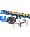 Top Notch Microwave Doppler Sensor Module For Wireless Motion Detection 10.525 GHz Body Induction Switch RCWL Style 24G Reliable Electronic Component With Precision And Stable Performance, blue PCB kit with buttons and parts