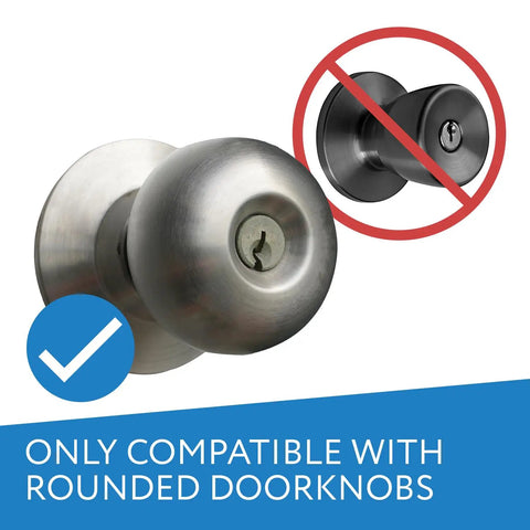 Door Knob Extension 2 Pack Soft Black Rubber For Two To Two And A Half Inch Ball Shaped Doorknobs Slip Resistant Grip Easy Install Adaptive