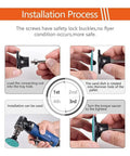 Installation process for Quick Change Grinding Disc Set With 40 Pieces 2 Inch Twist On Sanding Discs 36 Grit Green Zirconia Coated