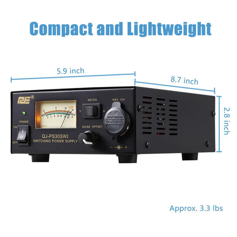 Ultra Low Noise Switching DC Power Supply 30A 13.8V For CB Ham Mobile Transceivers With Noise Offset 110V AC Input Cooling Fan