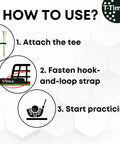 Golf Tee Anchor Leash And Tether Keeps Tees In Place For Driving Range And Simulator Practice With 1 Strap And 3 Silicone Strings