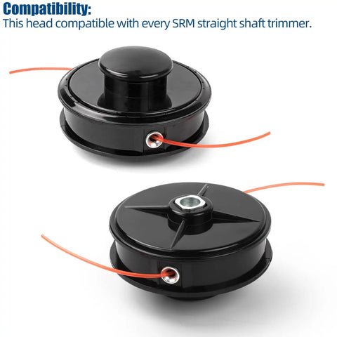 Trimmer Head Replacement For Echo Echomatic SRM210 SRM225 SRM230 SRM235 SRM2100 Straight Shaft Trimmers 21560070 Weed Wacker Head Durable ABS PVC Construction Easy Install And Reliable Performance